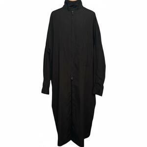 Yohji Yamamoto POUR HOME B ring W-ZIP long shirt black size 3 M medium Cotton